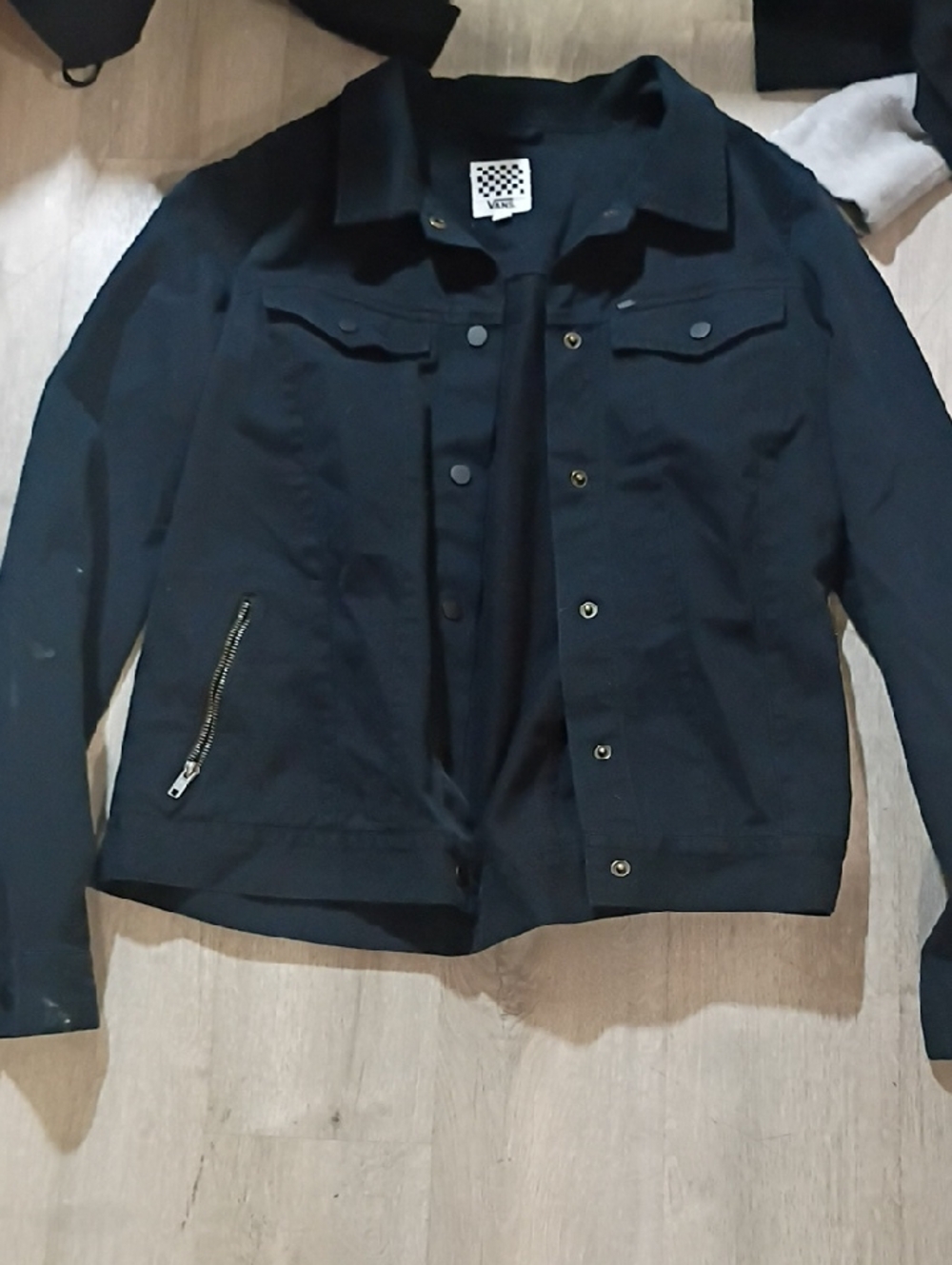 Vans Women's Black Button-Front Jacket